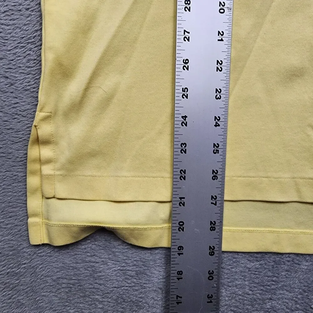 Polo Ralph Lauren Mens L Yellow Polo Shirt 100% Cotton Classic Pony Logo Casual